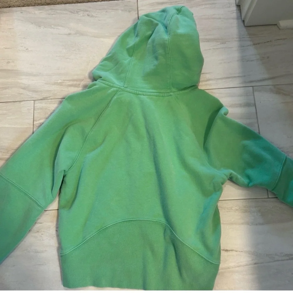 OFFLINE by Aerie Green Half-Zip Hoodie and Matching Shorts Set - Picture 2 of 6